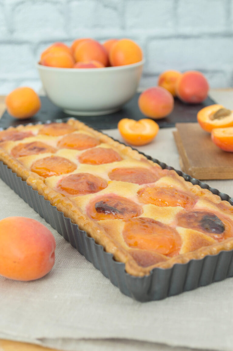 Tarta de albaricoques y almendras