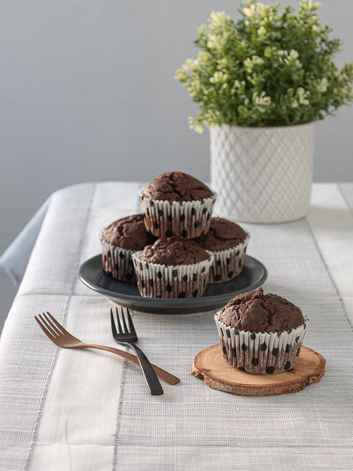 MUFFINS DE CALABACÍN Y CHOCOLATE